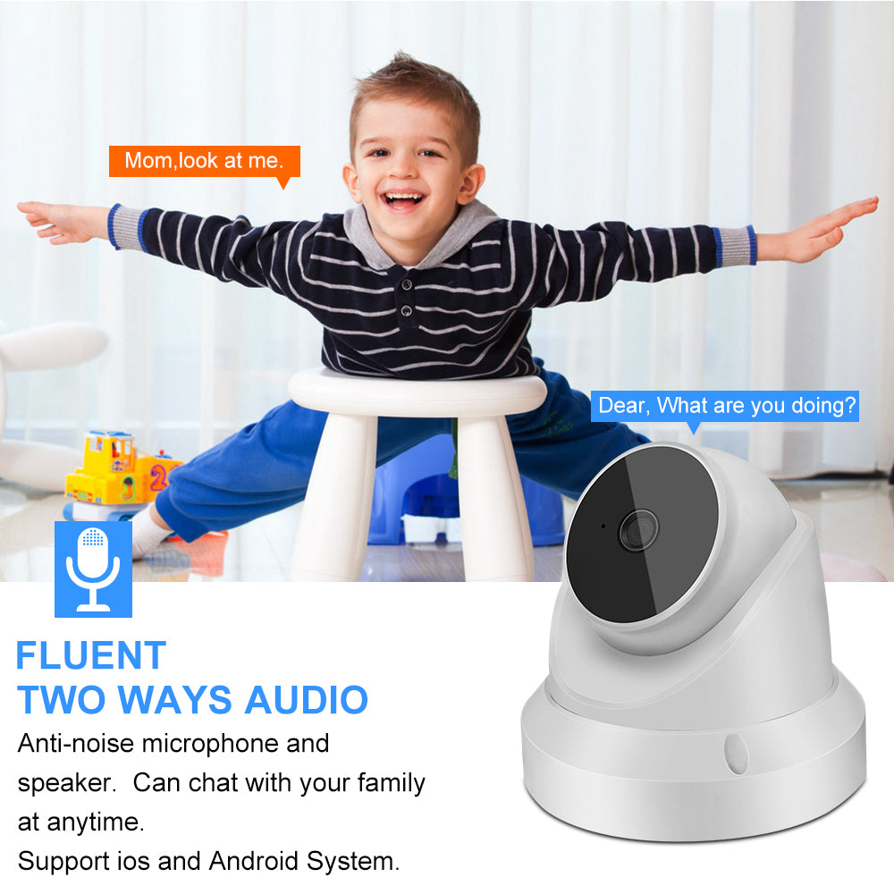 1080P HD WiFi Baby Monitor & Home Security Camera with Pan/Tilt, Night Vision, 2-Way Audio